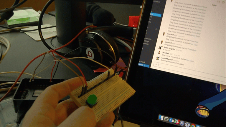 Early version of doorbell in action